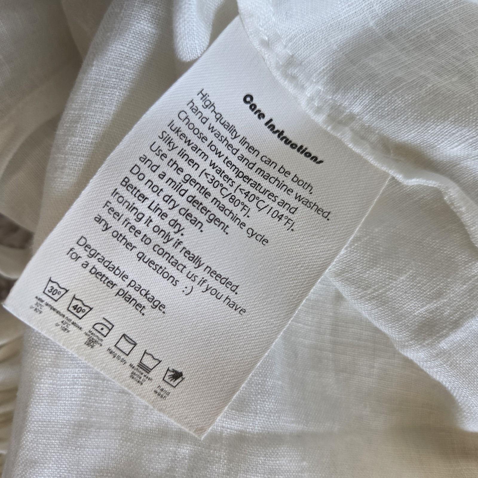 Linennaive Wrap Blouse Women's Os One Size White Ruffles — image 4 of 6